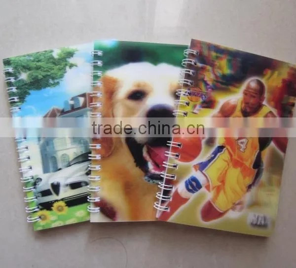 3D PET Lenticular Cover Spiral Pocket Notebook photo-2