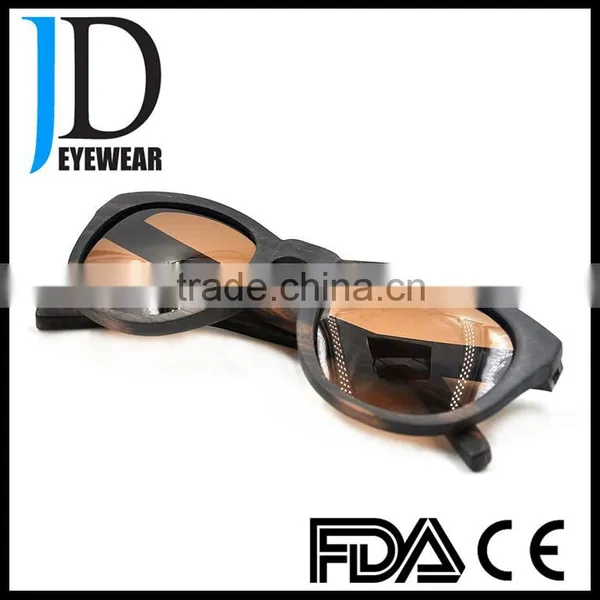 2016 FDA Wholesale Mirror Lens China Bamboo Sunglasses Custom Logo Polarized Wooden Sunglasses photo-2
