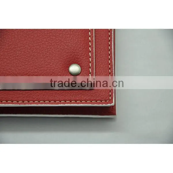 Fashion pu Double Wire Notebook With Large Pocket on Cover photo-5