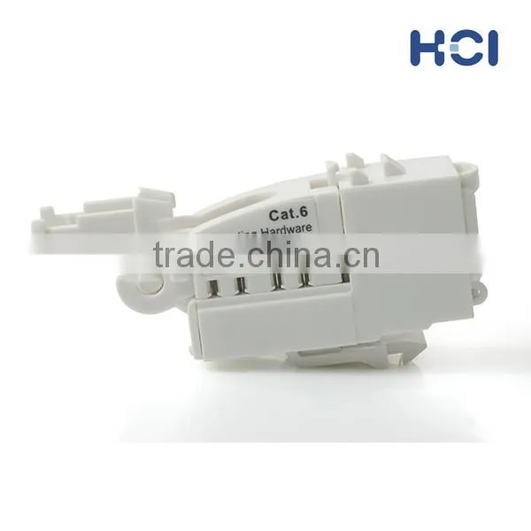 Network Solution Category 6A 90Degree UTP RJ45 Modular Keystone Jack With Dust Door photo-2