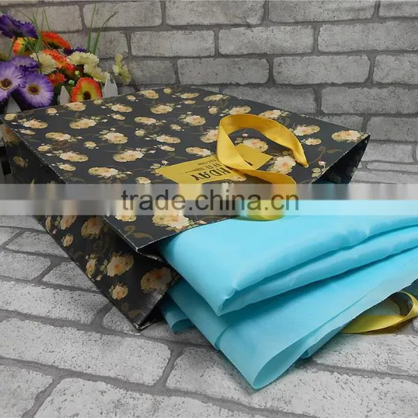 Custom Made Flower Pattern Bags for Shopping Cloth Paper Bag photo-5