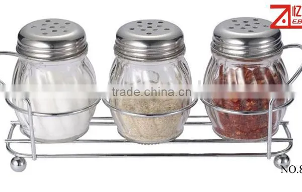 3pcs Glass Spice Condiment