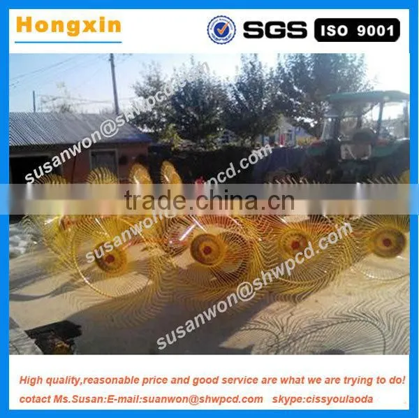 High Performance Finger Rotary Hay Rake/3 Point Hitch Hay Rake Machine on Tractor photo-6