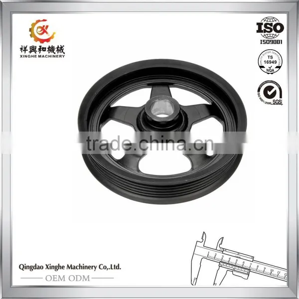 Crankshaft pulley ductile iron GGG450 cast iron pulley with hardness 30-36hrc