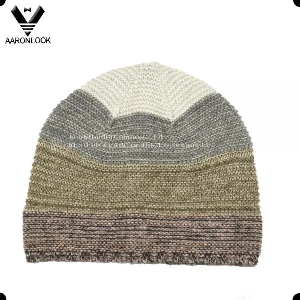 Trendy Unisex Colorful Stripe Pattern 3PC Knit Winter Set