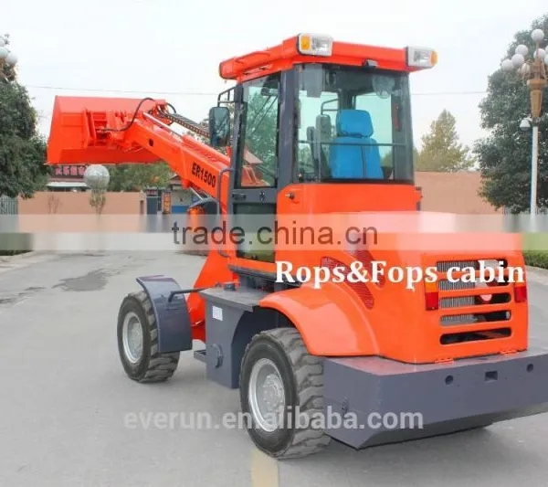 Everun Telescopic Wheel Loader ER1500 With Pallet Forks,Snow Bucket photo-5