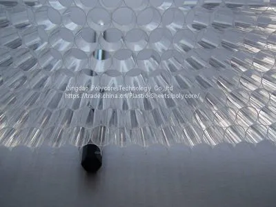 Transparent Waterproof Light Weight Stiffness Strength PC Honeycomb Core photo-3