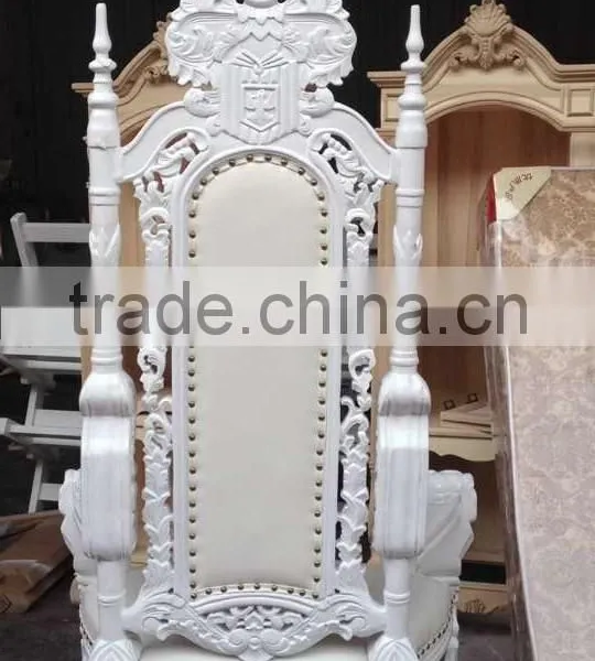 Wedding Stage Bride and Groom King Throne Chair With Lions Armrest photo-6