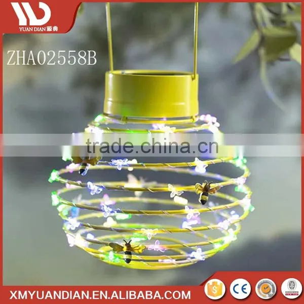Outdoor Butterfly Solar Garden Hanging Led Lantern Light photo-3