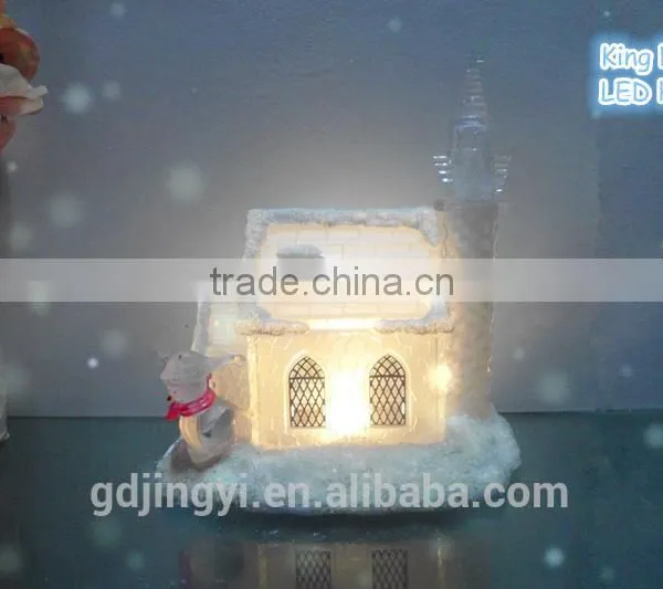 2015Dongguan Acrylic 7inch Snow House With LED Color-changing Light photo-6