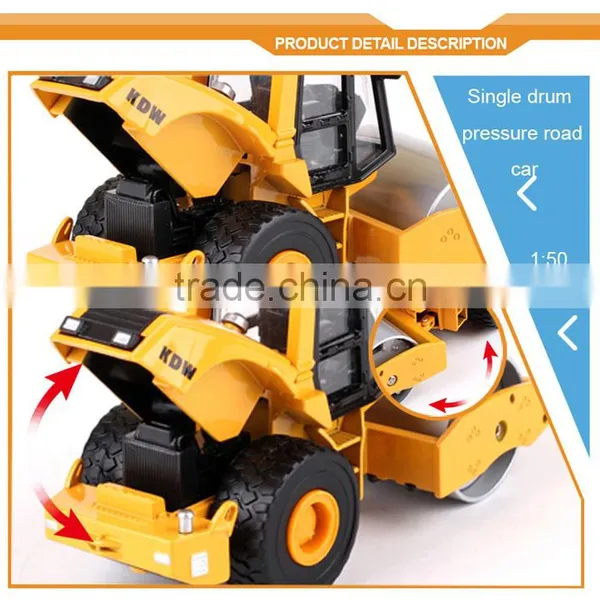 Alloy Mini Road Roller Scale Model 1:50 Diecast Model Car photo-4