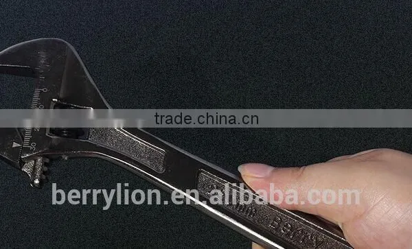 Berrylion 8-15" German Type Black Pearl Nickel Alloyed Adjustable Wrench photo-2