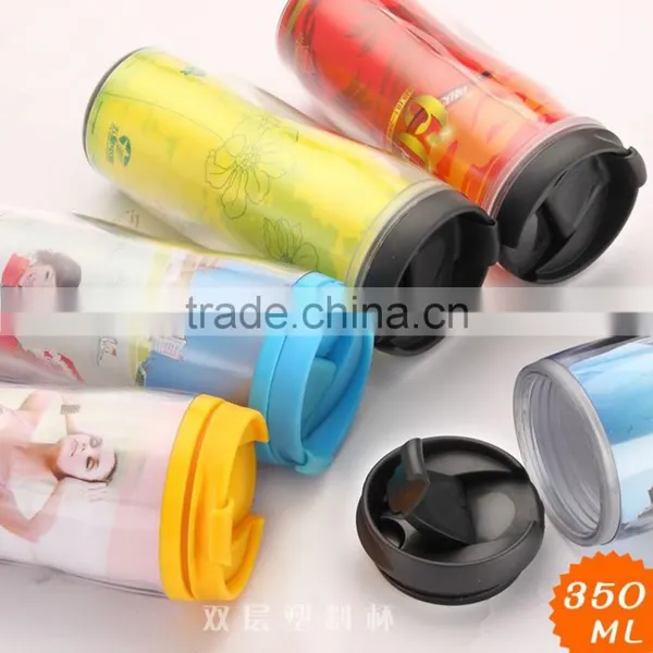 2015 Hot Sale Colourful Plastic and Stainless Steel Coffee Cup photo-2