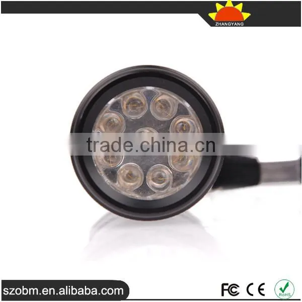 Small Portable Led Purple Light UV LED Flashlight 365-370nm 9 LED Flashlight Torch photo-3