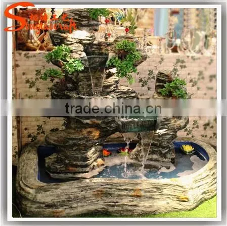 Latest Design Fiberglass Rock Waterfall Artificial Rock Waterfall for Garden and Home Decor Made in China photo-3