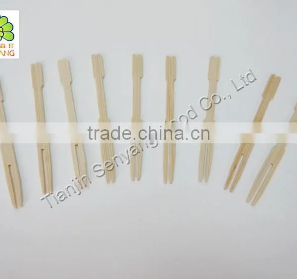 Round Apple Stick Wood Fruit Fork photo-4