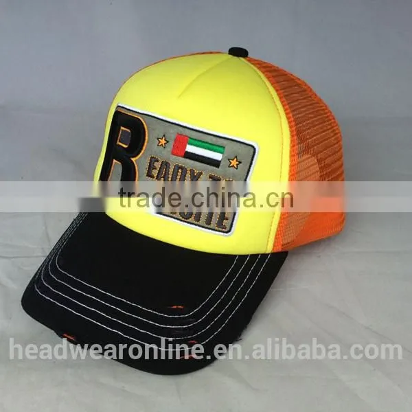 High Quanlity 5 Panel Trucker Caps and Hats With Flocking Embroidery photo-2