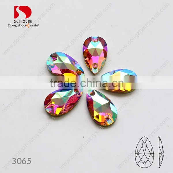 Decorative Drop Sewing on Crystal Stones Rhinestones on Clothing
