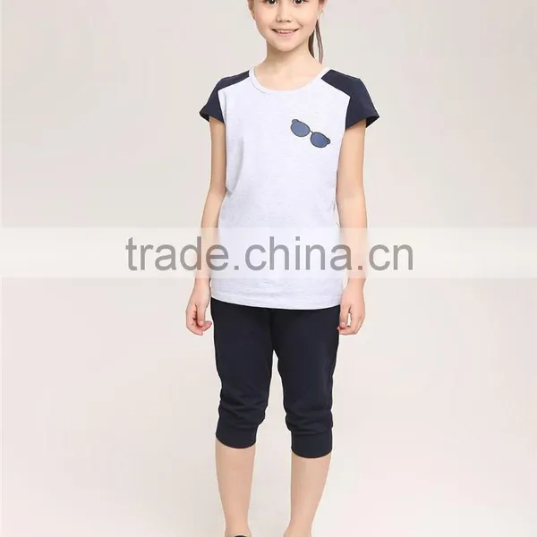 2016 Fashion Dress Leisure Short Sleeves t Shirt Children's Suit of Clithes for Little Girls photo-4