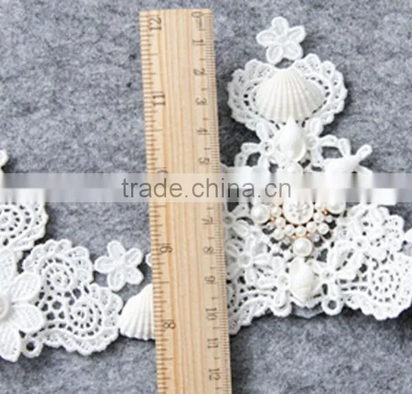 Europe Baroque Pearl&shell Hair Band,big Crown Bride Hair Hoop,lace Wedding Jewelry Hair Accessories photo-6