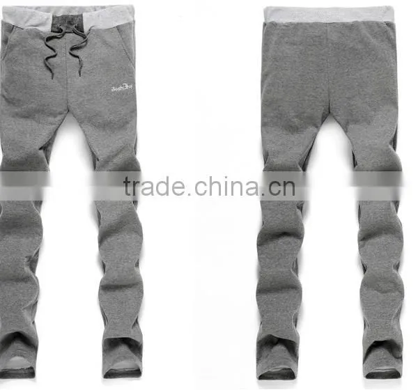 2016 Cotton Wholesale OEM Gym Sports Pants CVC(60/40) photo-3
