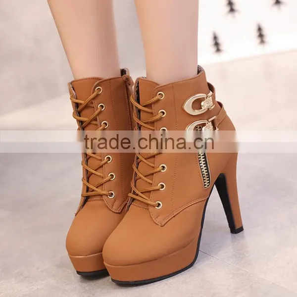 Zm50400b High Heel Women Short Boots Wholesale Plus Size Ladies Shoe photo-2