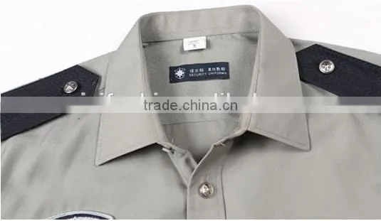 OEM Custom Logo Unisex Long Sleeve Security Clothing Guard Uniform Shirt photo-4