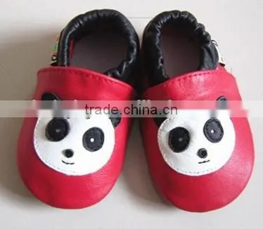 Navy Blue Soft Sheepskin Leather Baby Shoes photo-6
