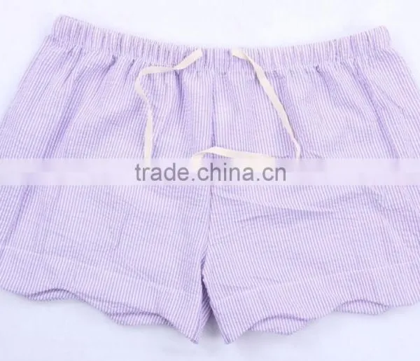 Wholesale Seersucker Scalloped Shorts photo-3