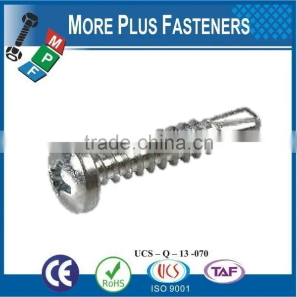 Made in Taiwan Self Tapping Self Drilling Screw With Raised Head Philips DIN 7504N Steel Case Hardened White Zinc Plated photo-4