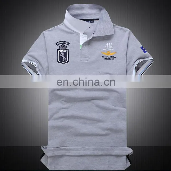 2016 Apparel Sale Quality Custom Design Wholesale Short Sleeve Applique Embroidery Jacquard Rib Polo Shirt photo-5