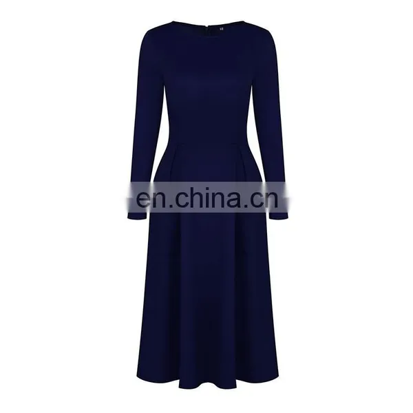 Autumn Women Long Sleeve Evening Dress Casual Loose T-Shirt Dress photo-5