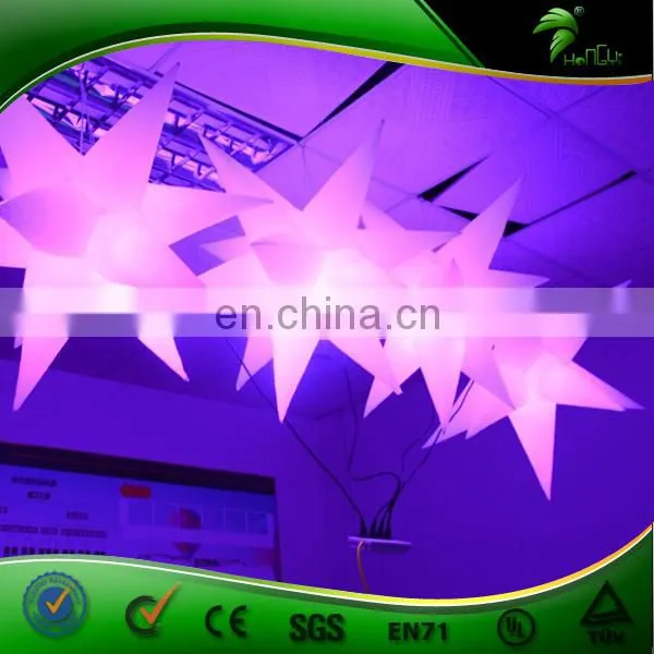 Stage Decorations Inflatable LED Ceiling Lighting Star Shaped Light Balloon photo-2