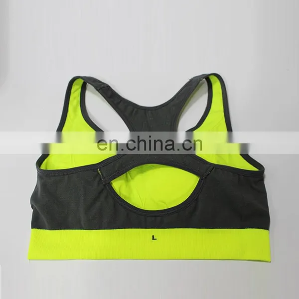 2017 Chaozhou Supplier Hot Sexy Seamless Yoga Wear Racerback Cutout Sports Bra photo-4