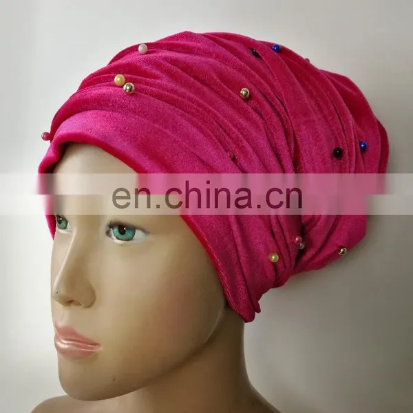 Tokay New Arrival Beaded Turban Head Wrap for Party photo-5