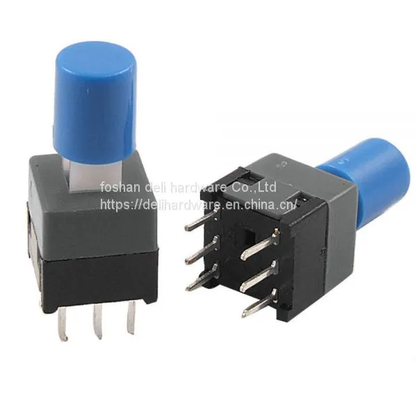 PRODUCT PICTURE 8.5 x 8.5mm Non Lock Momentary Tact Tactile Push Button Switch 6 Pin w Cap8.5 x 8.5mm Non Lock Momentary photo-2