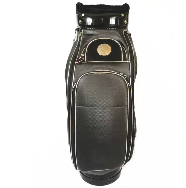 Black High End Enamal Leather Golf Club Bag photo-2