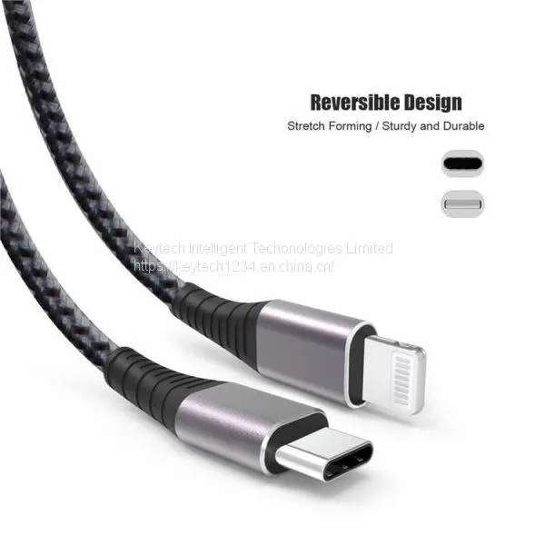 KAL020 023 PD 3A Fast Charger Cable Lightning to Type C Nylon Braided Data Cable for Iphone 8 X Xr photo-2