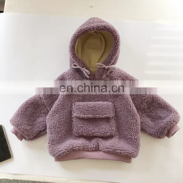 6138/Newest Fashion Plush Infant Girl Warm Winter Sweater Hooded Thicken Toddler Girls Pullover Top photo-2