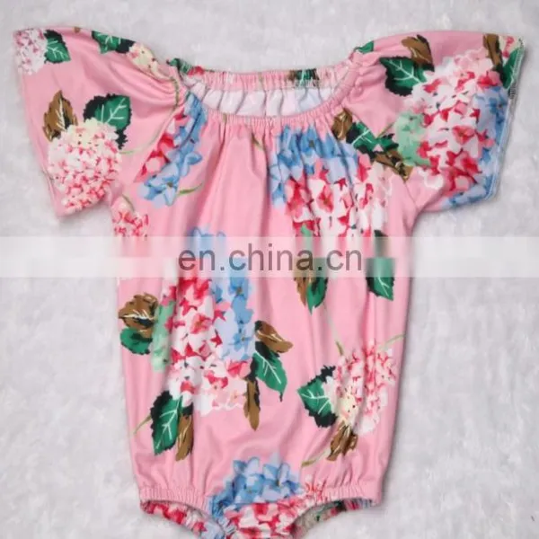 OEM Service Lace-Up Girl Floral Baby Clothes Romper photo-4
