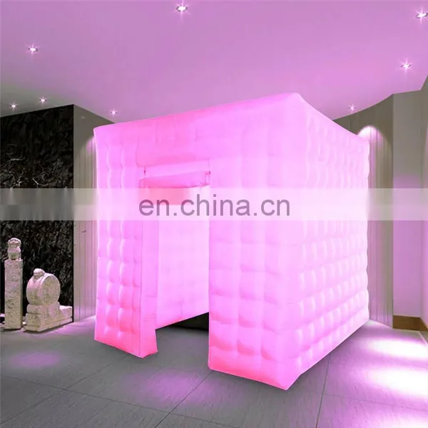 Attractive Cheap Portable Lighted Inflatable Cube Photo Booth/Kiosk,Inflatable Wedding or Party Photo Booth With Camera photo-3