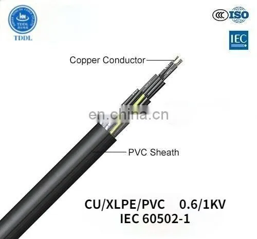 Multi-core 0.6/1kV Copper Conductor XLPE Insulated PVC Sheathed N2XY Control Cable photo-2