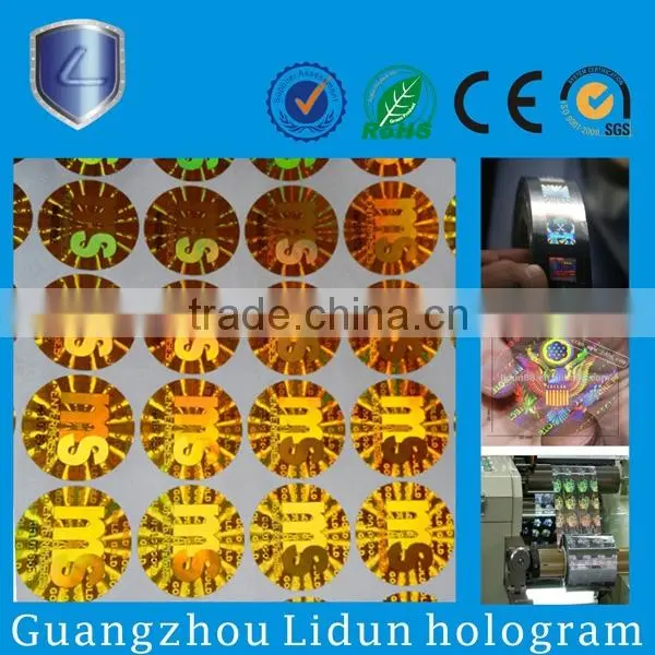 2015 Hot Sale Silver Hologram Sticker&waterproof Custom Label &laser Sticker photo-5