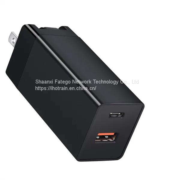 65w GaN Charger 2 Ports Type A Type C for Mobile Phone, Laptop, Tablet Computer photo-2