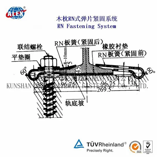 Railroad Fastener RN Rail Clip Fastening System for Tram, Main Line and High-Speed Track photo-3