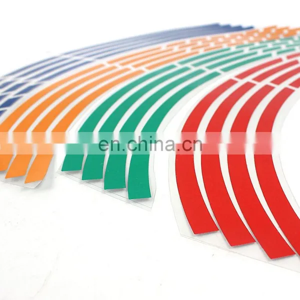 16 Strips Stickers Motorcycle Accessories 7 Colors Car Styling Decals 17 Or 18 Inch Stickers Wheel Rim Sticker Reflective Tape photo-4