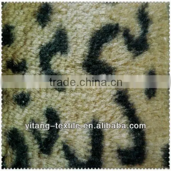 Polyester Printed Leopard Skin Fur Plush,faux Fur Plush photo-2