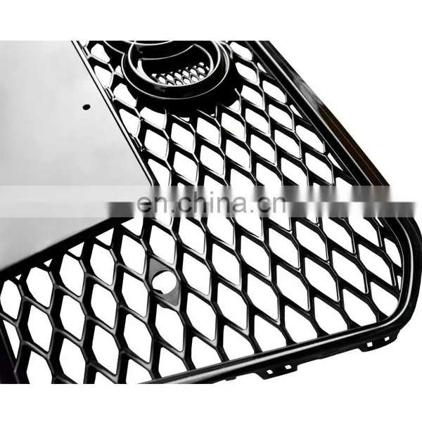 2013-2016 Automotive Chrome Silver Black Front Grill Refit RS5 Front Grill for Audi A5 S5 no Logo Style photo-5
