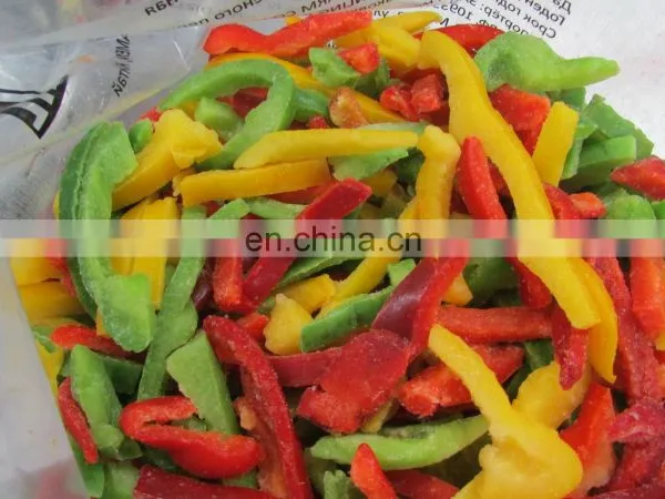 Sinocharm BRC A Approved Frozen Blend Bell Pepper Mix IQF Tri-Color Pepper photo-5
