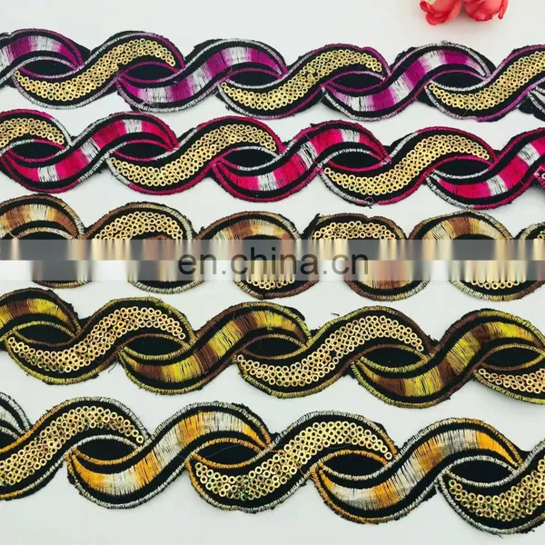 Custom OEM Sequins Color Clothing Lace African Ethnic Lace Wholesale photo-5